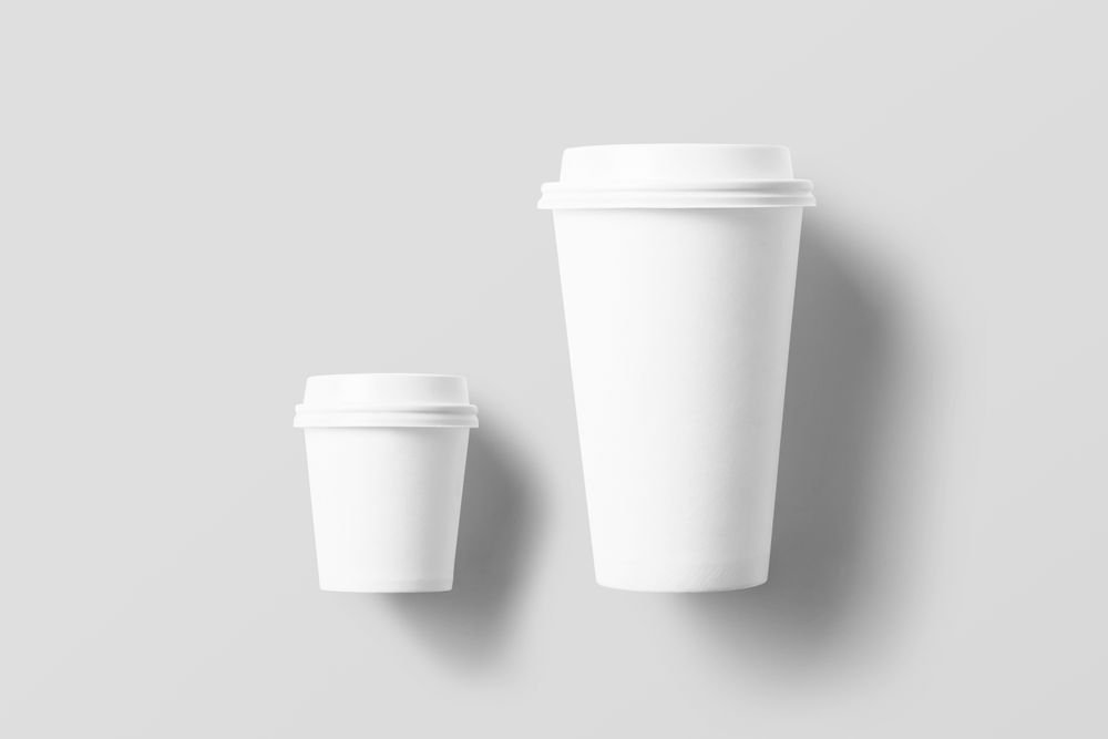 Paper cup branding mockup