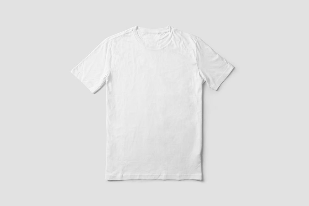 Plain white t-shirt mockup